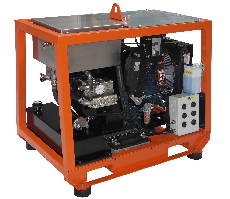 واترجت دیزلی 500 بار فشارقوی جهت شستشو و رسوب زدایی صنعتی مدل CD-25 ساخت دن جت دانمارک