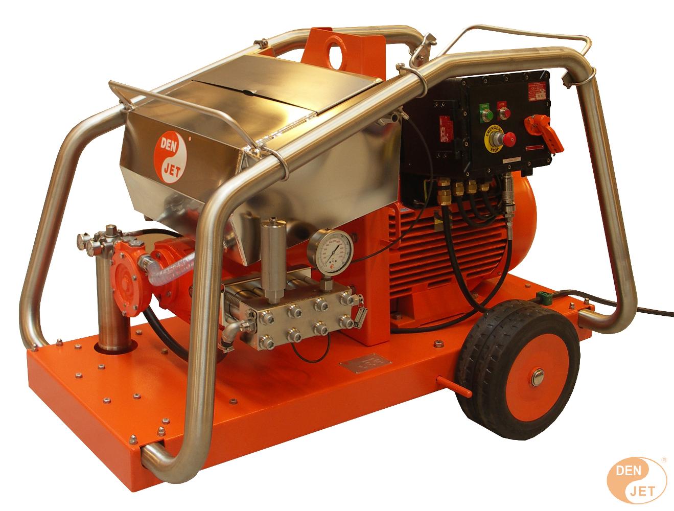 واترجت های الکتریکی (برقی) ضد انفجار ATEX 2000 بار فشارقوی جهت شستشونظافت صنعتی با آب مدل CEX-40 ساخت دن جت دانمارک