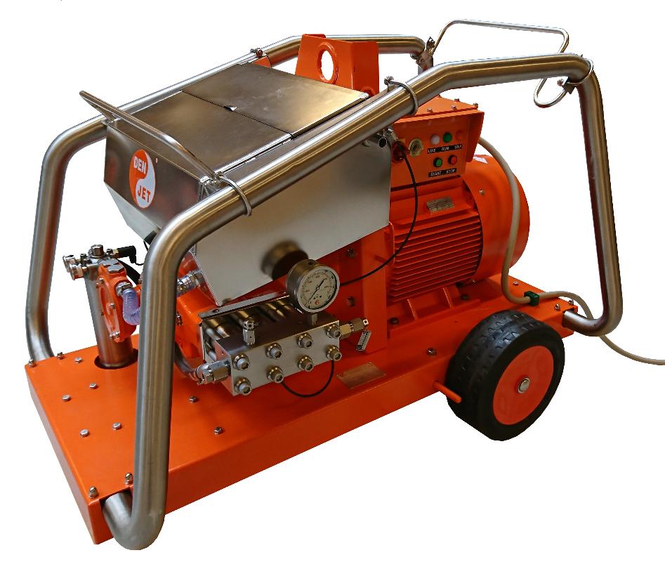 واترجت الکتریکی برقی 2000 بار جهت رسوب زدایی و شستشوی صنعتی مدل CE-40 ساخت دن جت دانمارک