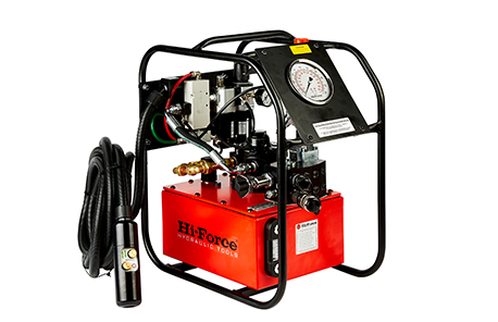 پمپ پنوماتیکی (بادی) هیدرولیکی 700 بار دو سرعته با شیر تنظیم فشار مدل TPA-Range ساخت هایفورس انگلستان