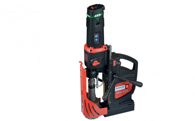 دریل مگنت (مغناطیسی) صنعتی جهت قلاویز زنی و گرد بری فلزات مدل PRO-112T ساخت پروموتک لهستان